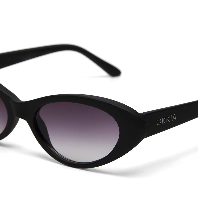 okkia okkia occhiale da sole premontato mod lina cat eye soft touch black lenti black ean 8053806010621