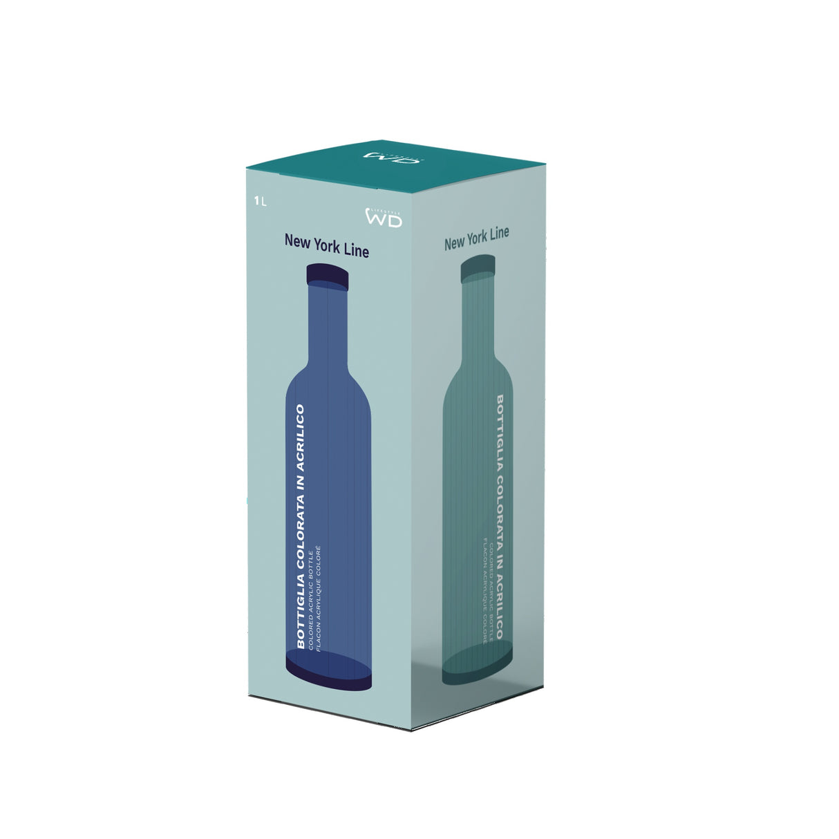 wd lifestyle wd lifestyle bottiglia in acrilico 1 lt turchese ean 8033040744957