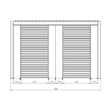 bizzotto bizzotto frangisole laterale per pergola ocean h 238 cm l 123 cm antracite ean 8051836473805