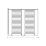bizzotto bizzotto frangisole laterale per pergola ocean h 238 cm l 93 cm bianco ean 8051836466920