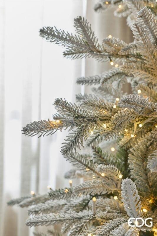 edg enzo de gasperi edg enzo de gasperi pino cortina innevato 4500 miniled h270 175 cm bianco verde ip20 albero di natale luminoso ean 8059824700940