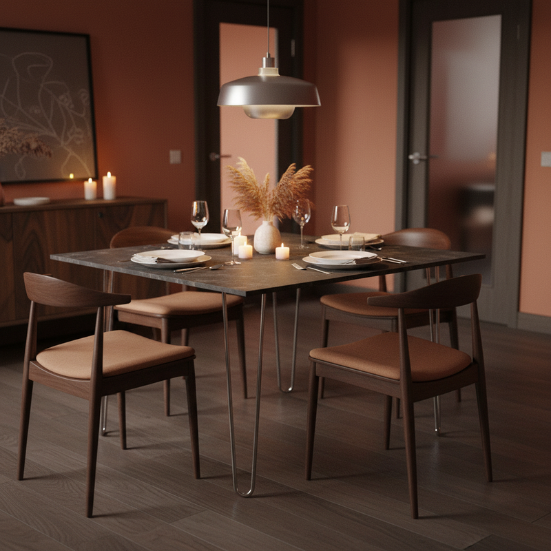 Piano HPL Oriental Plamky 80x80 – Casa Cena Terracotta Dark Wood