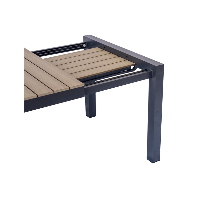 moia greenwood moia greenwood tavolo maiorca allungabile 160210x95 cm alluminio antracite con piano resin wood tavolo outdoor design moderno ean 8013054838002