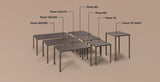 nardi nardi piave 120 x 70 tavolo rettangolare verniciato tabacco lamin materia tabacco ean 8010352555266