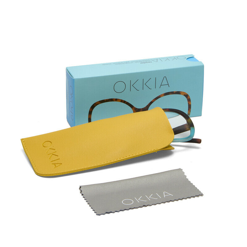 okkia okkia occhiale da lettura mod verona premontato butterfly soft touch spring anti luce blu havana blue diottrie 2 00 ean 8056211374029