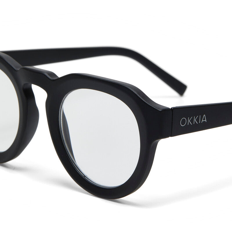 okkia okkia occhiale da lettura mod zeno soft touch anti luce blu nero diottrie 2 00