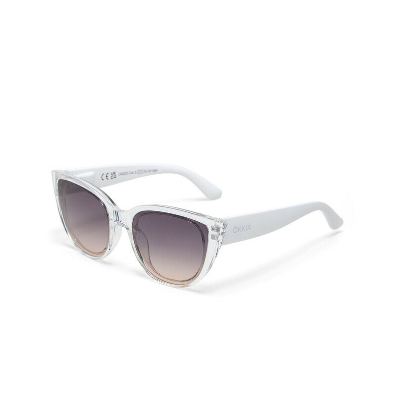 okkia okkia occhiale da sole premontato gatto lite mod silvia montatura trasparente lenti black ean 8056211375347