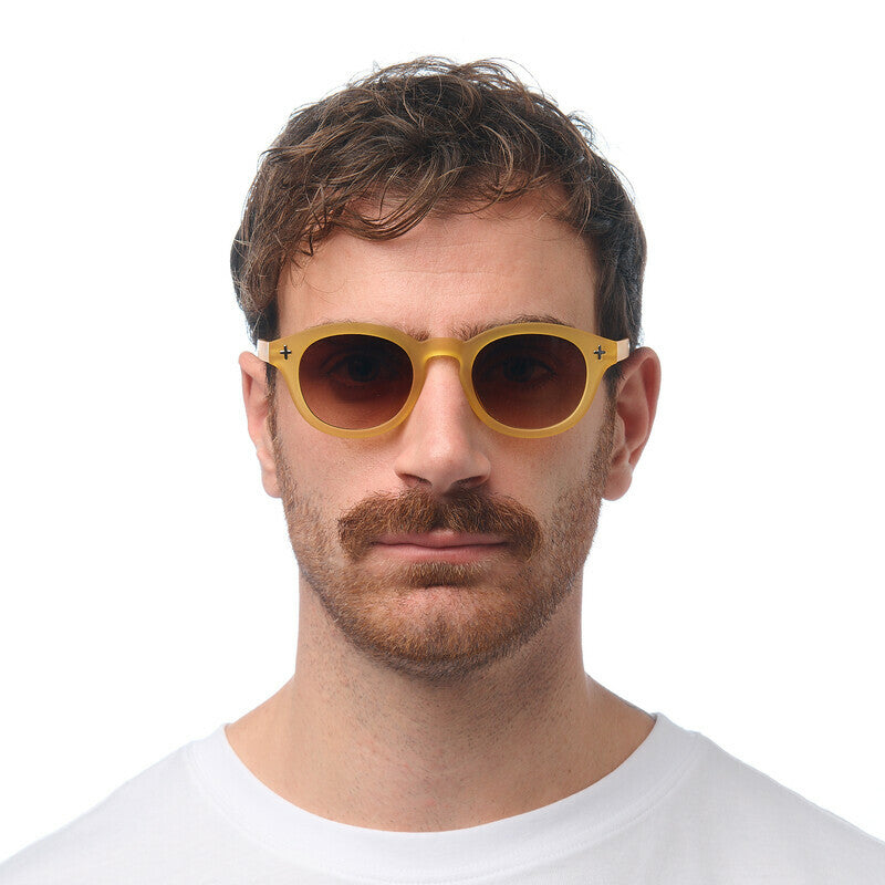 okkia okkia occhiale da sole premontato mod milano soft touch traslucent yellow lenti brown ean 8056211375682