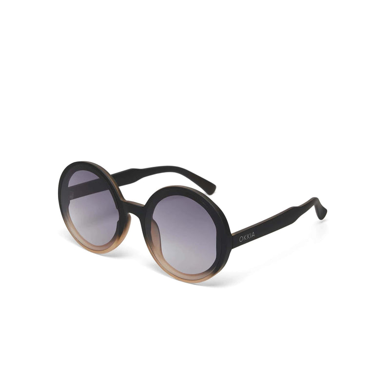 okkia okkia occhiale da sole premontato mod monica round black in pink ean 8055773196445