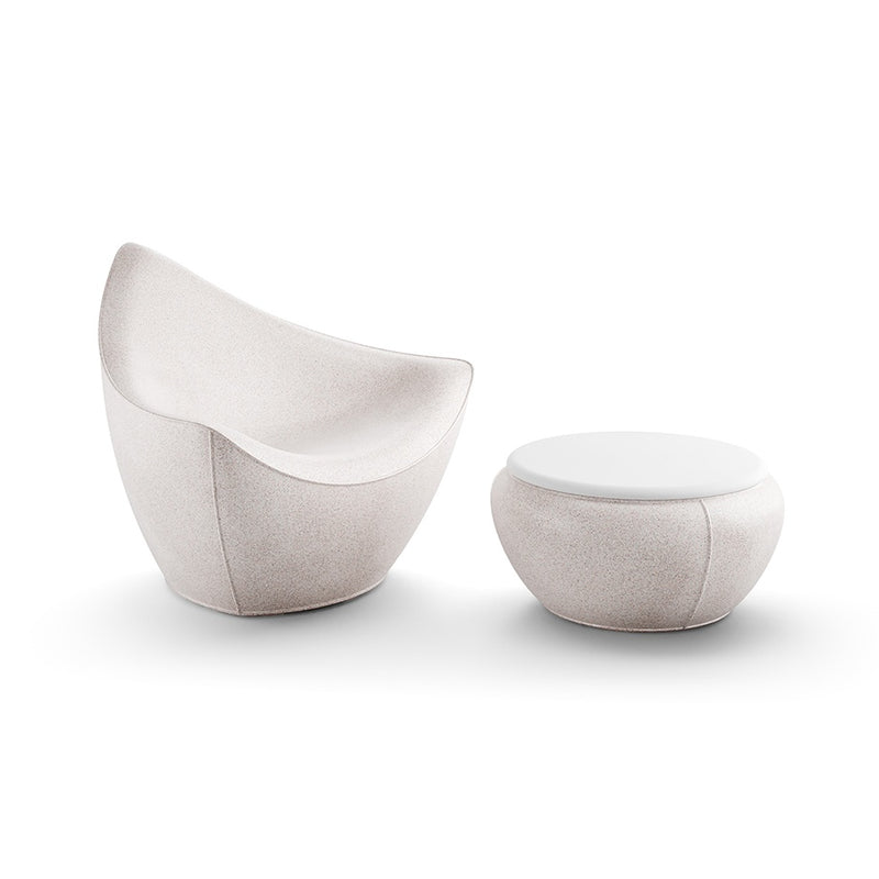 plust plust poltrona vela colore creta