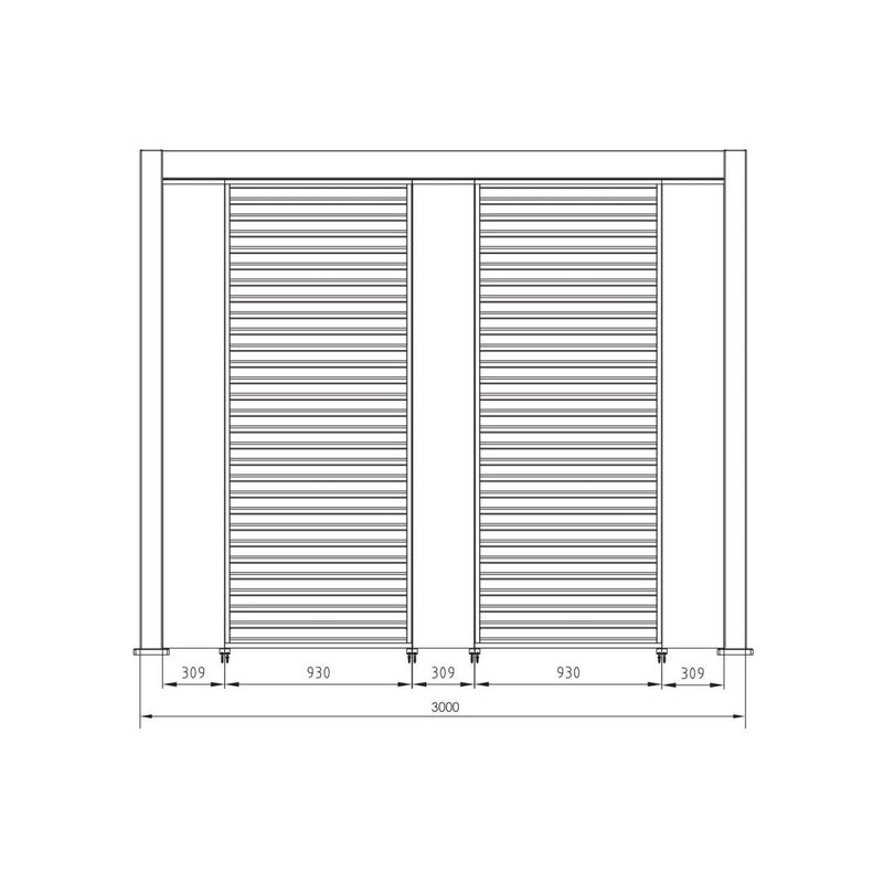 bizzotto bizzotto frangisole laterale per pergola ocean h 238 cm l 93 cm antracite ean 8051836466913