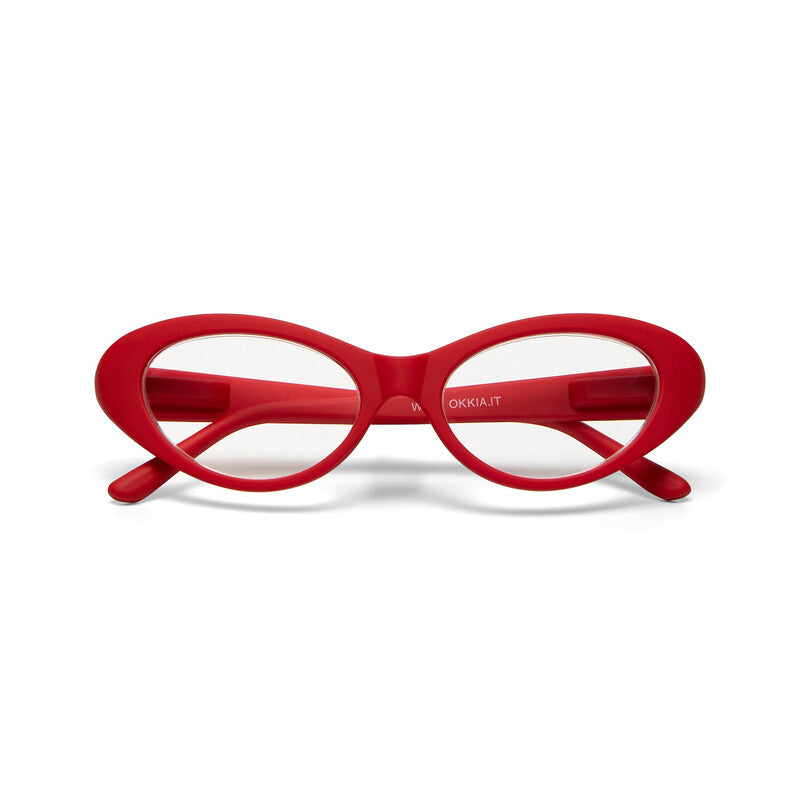okkia okkia occhiale da lettura mod lina cat eye red diottrie 2 50 ean 8058093548406