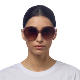 okkia okkia occhiale da sole premontato butterfly mod anna traslucent pink clear havana ean 8055773198067