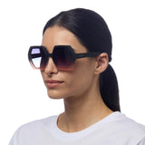 okkia okkia occhiale da sole premontato esagonale mod emma black pink ean 8055773198012