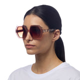 okkia okkia occhiale da sole premontato esagonale mod emma soft touch pink havana brown ean 8055773193871