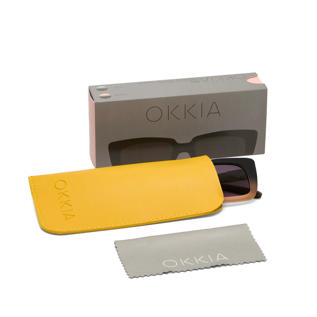 okkia okkia occhiale da sole premontato mod elba spring arms black in pink ean 8056211371226