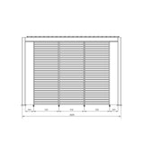 bizzotto bizzotto frangisole laterale per pergola ocean h 238 cm l 93 cm antracite ean 8051836466913
