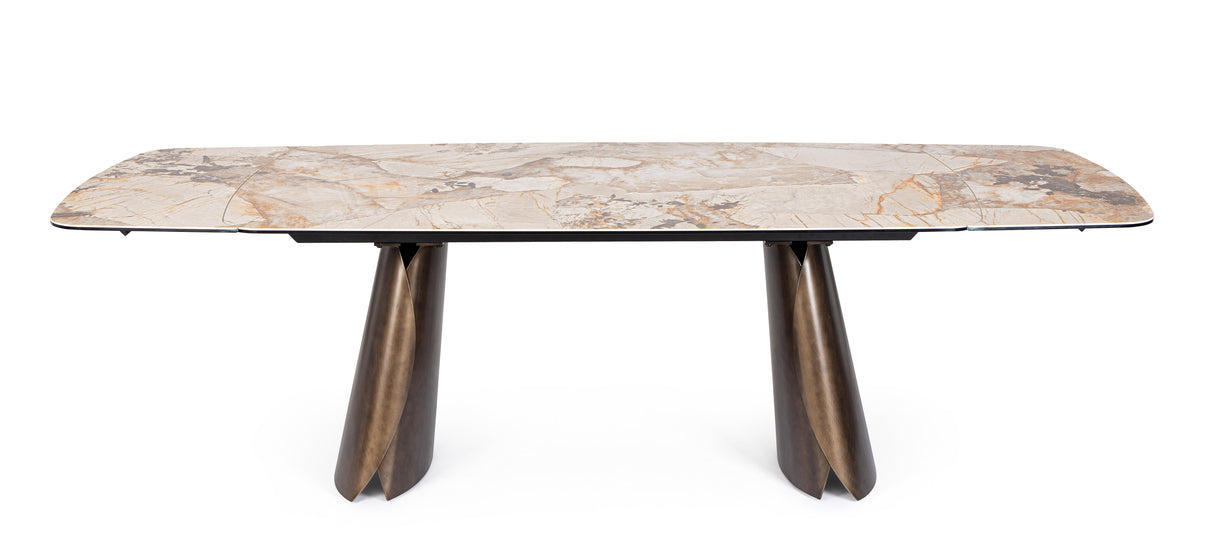 bizzotto bizzotto tavolo allungabile cile patagonia 100 x 180 220 260 cm h 76 cm vetro acciaio ean 8051836782259