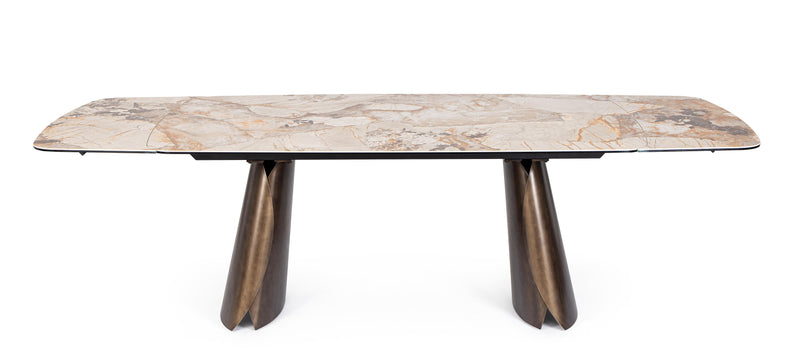 bizzotto bizzotto tavolo allungabile cile patagonia 100 x 180 220 260 cm h 76 cm vetro acciaio ean 8051836782259