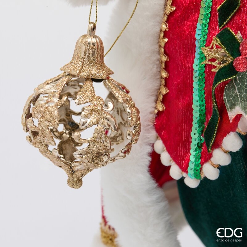 edg enzo de gasperi edg enzo de gasperi babbo natale h61 cm rosso decorazione natalizia ean 8059824720986