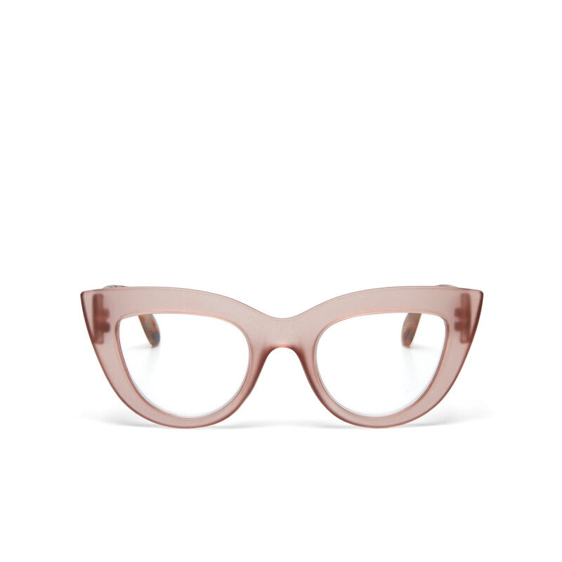 okkia okkia occhiale da lettura mod claudia premontato gatto soft touch pink havana diottrie 3 00 ean 8055773193055