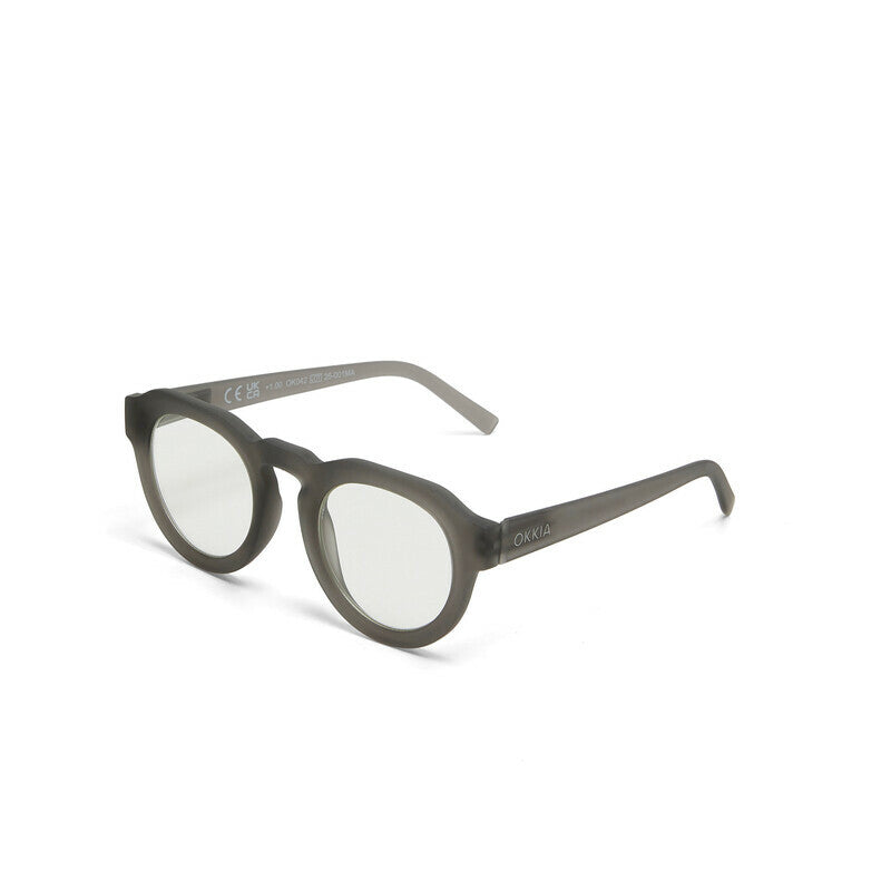 okkia okkia occhiale da lettura mod zeno premontato soft touch translucent smoke diottrie 1 50 ean 8056211375446