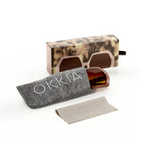 okkia okkia occhiale da sole premontato esagonale mod emma soft touch pink havana brown ean 8055773193871