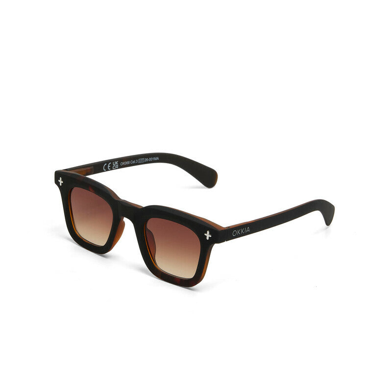 okkia okkia occhiale da sole premontato mod firenze soft touch black havana lenti brown ean 8056211375729