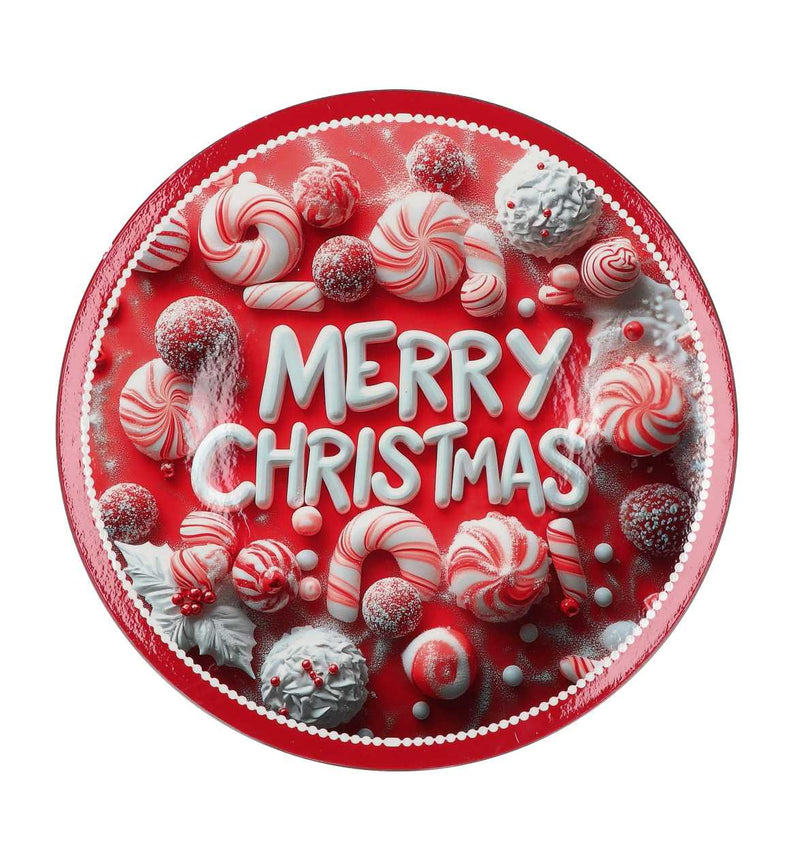 regalo italiano regalo italiano sottopiatto merry christmas natale tondo plastica d 33 cm ass multicolor 1 pz ean 8057586115118
