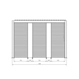 bizzotto bizzotto frangisole laterale per pergola ocean h 238 cm l 93 cm antracite ean 8051836466913