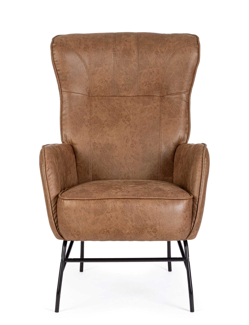 bizzotto bizzotto poltrona nasira h 109 cm l 70 cm p 84 cm ecopelle marrone ean 8051836576544