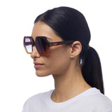 okkia okkia occhiale da sole premontato esagonale mod emma havana yellow ean 8055773193864