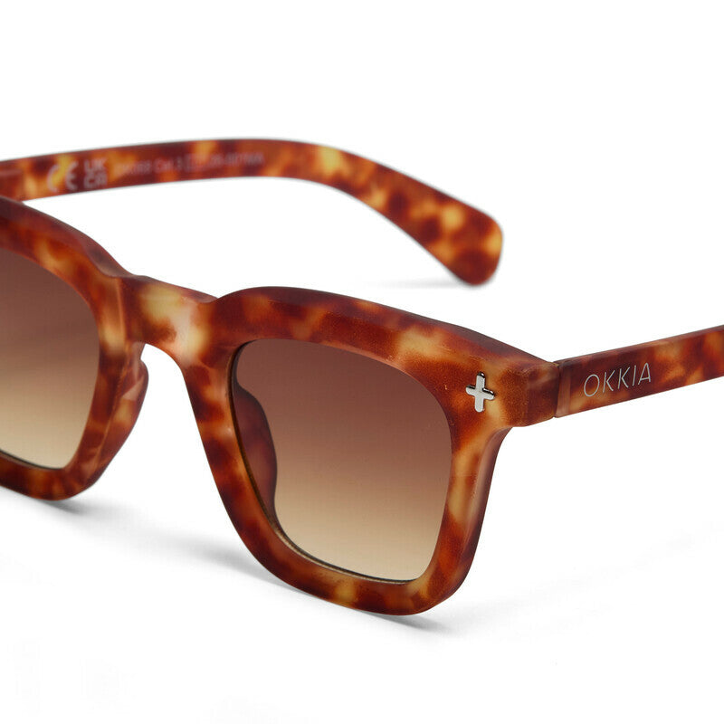 okkia okkia occhiale da sole premontato mod firenze soft touch sahara havana lenti brown ean 8056211375750