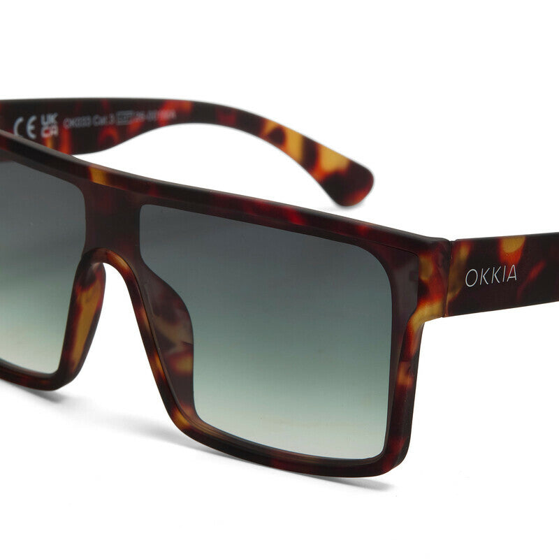 okkia okkia occhiale da sole premontato mod tokyo soft touch classic havana lenti verde ean 8056211375187