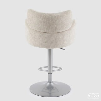 edg enzo de gasperi edg enzo de gasperi sgabello moka in tessuto avorio h 1185 x l605 x p 58 cm