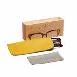 okkia okkia occhiale da lettura mod giovanni premontato soft touch spring anti luce blu magframe havana diottrie 2 50 ean 8056211370793