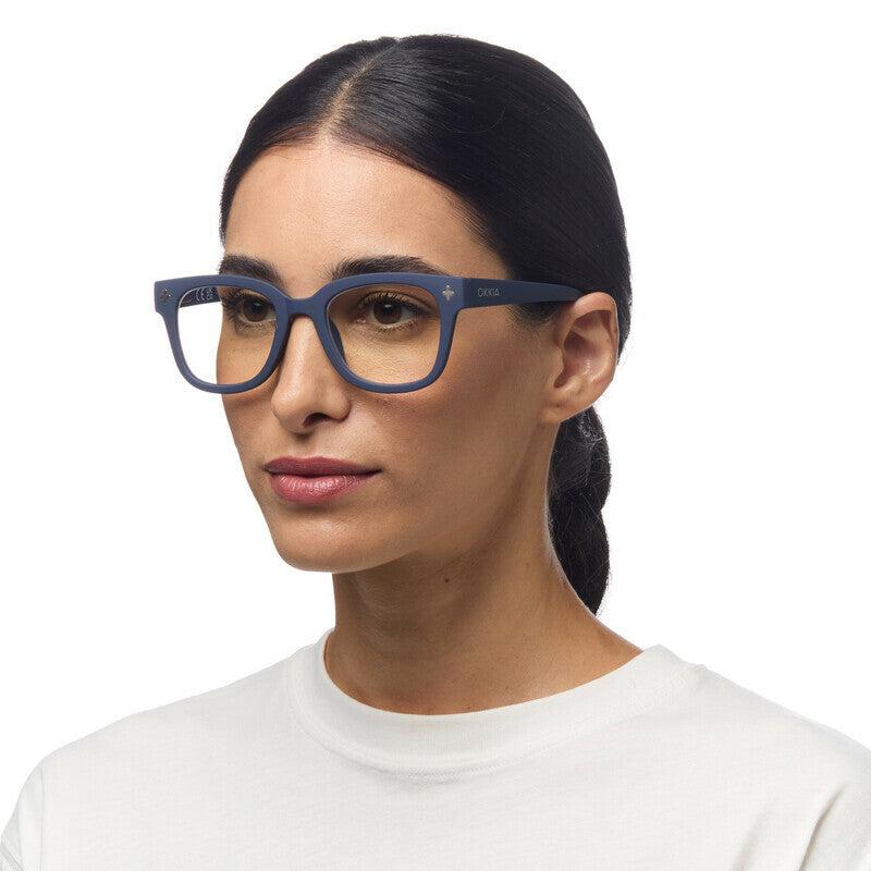 okkia okkia occhiale da lettura mod giovanni premontato soft touch spring anti luce blu magframe midnight diottrie 1 00 ean 8056211370717