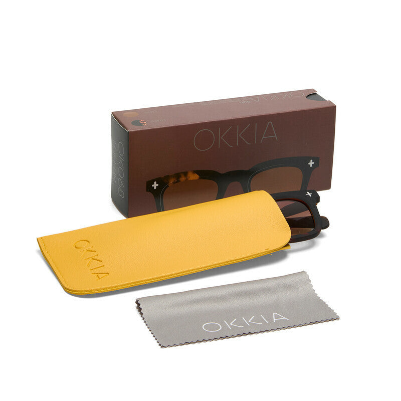 okkia okkia occhiale da sole premontato mod firenze soft touch black havana lenti brown ean 8056211375729