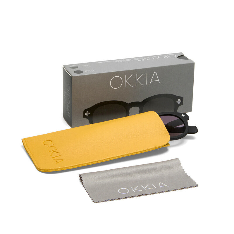 okkia okkia occhiale da sole premontato mod milano soft touch black lenti black ean 8056211375637