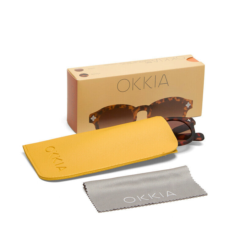 okkia okkia occhiale da sole premontato mod milano soft touch classic havana lenti brown ean 8056211375644