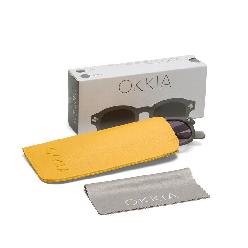 okkia okkia occhiale da sole premontato mod milano soft touch traslucent smoke lenti black ean 8056211375699