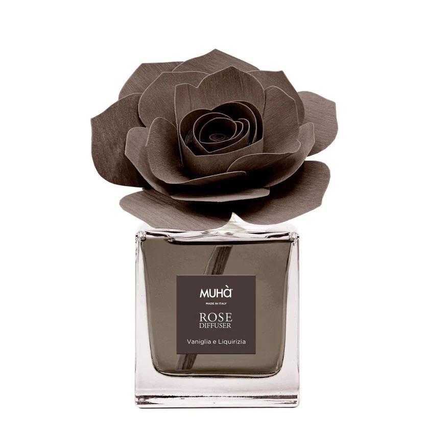 Muhà Raumdüfter Diffusor Rosa Braun Vanille und Lakritze 100 ml