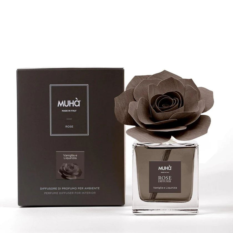 Muhà Raumdüfter Diffusor Rosa Braun Vanille und Lakritze 100 ml