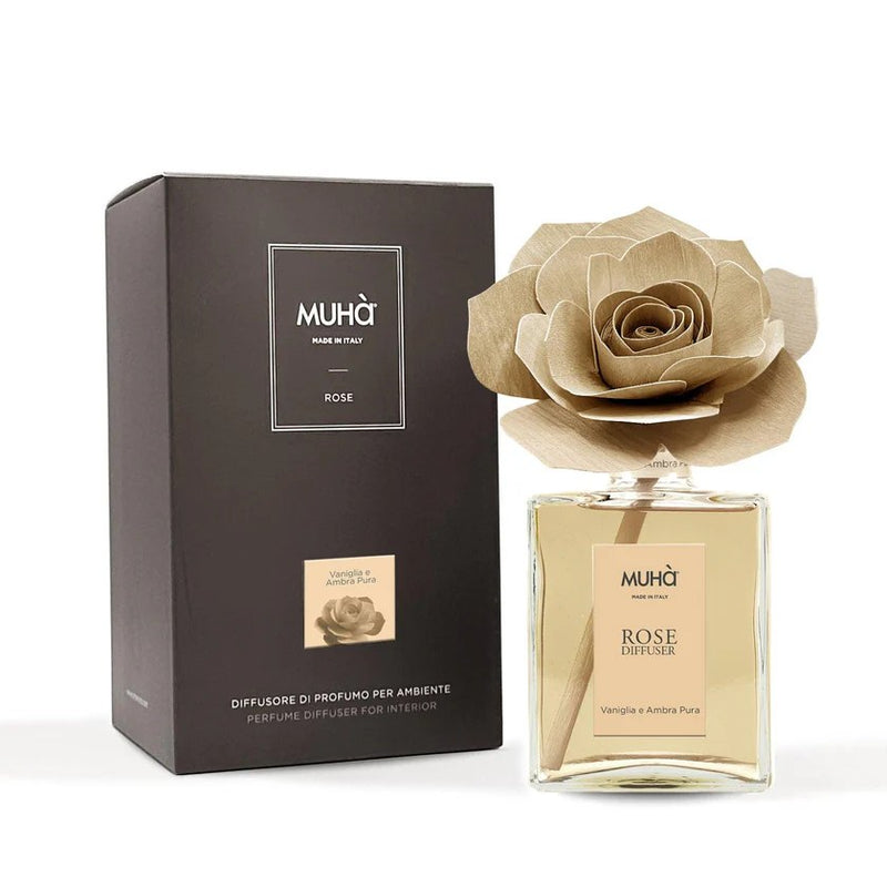 Muhà Raumduftzerstäuber Rose Vanille und Bernstein 200 ml