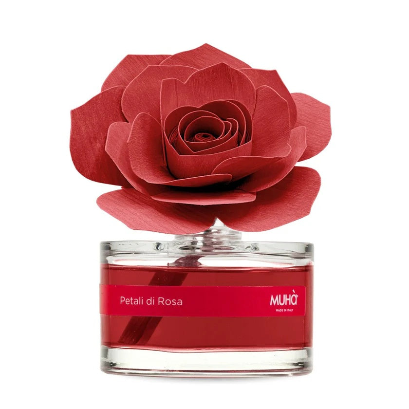 Muhà Profumatore Diffuser Rote Rose Bonbonniere 50ML Rosenblätter