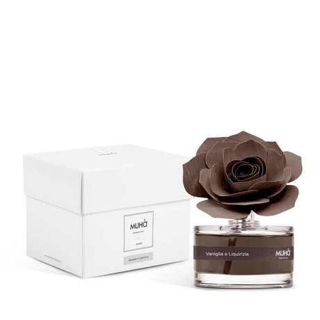 Muhà Diffuser Lufterfrischer Rosa Braun Gastgeschenk Vanille und Lakritz 50ml