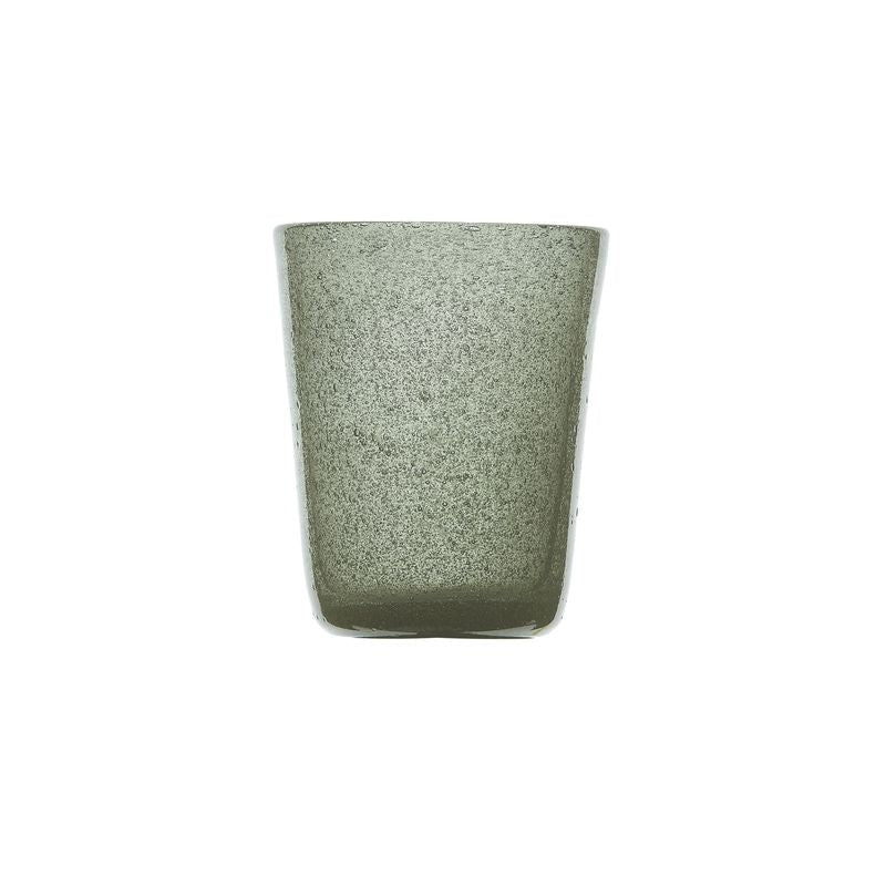 Zani Serafino Tumbler Wasserglas Grau aus Glaspaste