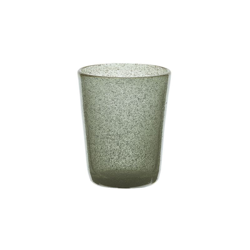 Zani Serafino Tumbler Wasserglas Grau aus Glaspaste