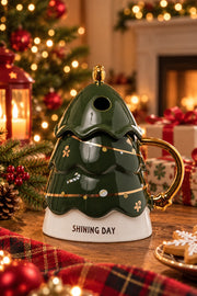 ARPIMEX Weihnachtsbehälter Tannenbäumchen 10 x 10 x 16 cm Grün