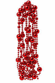 ARPIMEX Weihnachtsperlenkette Kunststoff D 14 Mm 2,7 M Rot